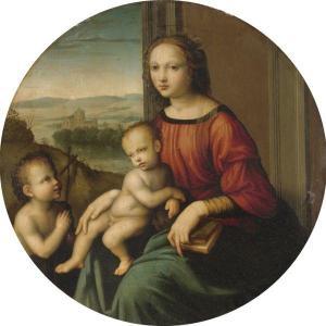 MASTER OF THE SCANDICCI LAMENTATION 1500-1500,MADONNA AND CHILD WITH THE INFANT SAINT JOH,Sotheby's 2011-01-27