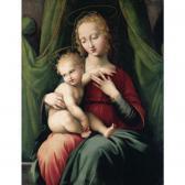 MASTER OF THE SCANDICCI LAMENTATION 1500-1500,THE MADONNA AND CHILD SEATED BENEATH A GREE,Sotheby's 2004-07-07