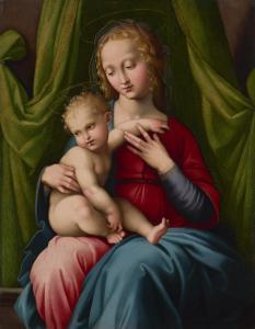 MASTER OF THE SCANDICCI LAMENTATION 1500-1500,The Madonna and Child seated beneath a gre,Christie's 2022-06-09
