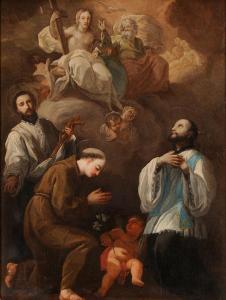 MASTROLEO Giuseppe 1673-1744,Santi in estasi adorano la Trinità,Antonina IT 2010-11-12