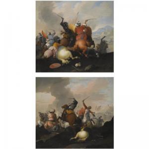 MASTURZIO Marzio,A PAIR OF BATTLE SCENES BETWEEN CHRISTIANS AND OTT,1648,Sotheby's GB 2008-10-30