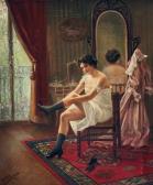 MASURE Georges Paul 1800-1900,A woman in her dressing room,20th century,Uppsala Auction 2022-06-15