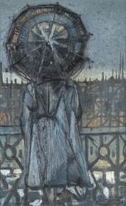 MATAL Bohumir 1922-1988,Woman in the rain,1951,Art Consulting CZ 2023-10-15
