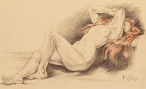 MATANIA Franco 1922-2006,Reclining Female Nude,Rosebery's GB 2023-11-29