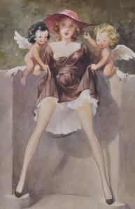 MATANIA J 1700-1700,Girl with cherubs,Burstow and Hewett GB 2011-12-14
