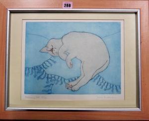 MATCHAM Julia 1933,Reclining cat,Bellmans Fine Art Auctioneers GB 2019-11-16