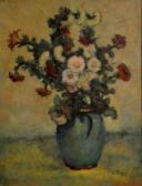 MATEI GRIGORE 1925-2003,Vas verde cu flori,1989,GoldArt RO 2015-06-22