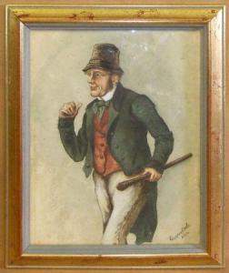 MATHER George Marshall 1800-1800,An Irishman holding a Shillelagh,1882,Keys GB 2010-08-06