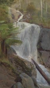 MATHER John Robert 1848-1916,A waterfall, Australia,Christie's GB 2014-10-30
