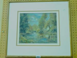 MATHER Richard 1900-1900,study of a river scene amongst woodland,2005,Wotton GB 2016-03-22