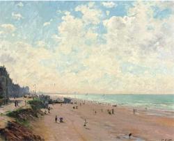 MATHEY Paul 1844-1929,La Plage à Trouville,Christie's GB 2005-11-16