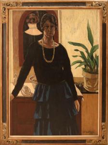 MATHYS Albert Francois 1885-1956,Lady in interior,Twents Veilinghuis NL 2021-07-08