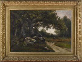 MATIFAS Louis Remy 1847-1896,Chemin en forêt de Fontainebleau,Conan-Auclair FR 2021-12-07