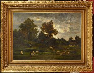 MATIFAS Louis Remy 1847-1896,Paysage aux moutons,Osenat FR 2023-06-18