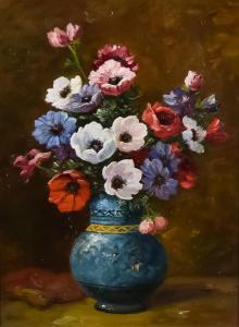 MATISSE Camille 1800-1900,Still life with blue vase of coloure,19th-20th Century,Canterbury Auction 2023-07-29