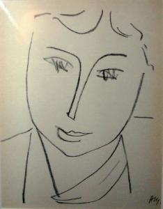 MATISSE Henri,'Portrait', lithograph, initialled in the plate, p,1954,Lots Road Auctions 2007-02-25