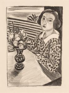 MATISSE Henri 1869-1954,Jeune fille assise au bouquet de fleurs,1923,Sotheby's GB 2024-04-19