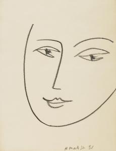 MATISSE Henri 1869-1954,Tête de femme,1951,Christie's GB 2018-11-12