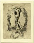 MATOUS Dalibor 1925-1992,Kubistická žena se zdviženýma rukama,Antikvity Art Aukce CZ 2007-12-23