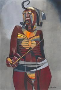 MATSOSO Leonard 1949,Xhosa Girl,1980,Strauss Co. ZA 2022-11-03