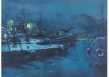 MATSUI Shukusei,Winter port,1972,Mainichi Auction JP 2018-05-11