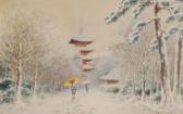 MATSUMOTO Y,Japanese snow covered landscape,Burstow and Hewett GB 2008-12-17