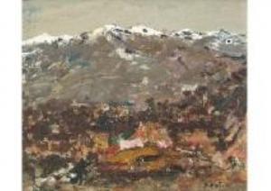 MATSUZAWA Shigeo,Distant view of Alps,Mainichi Auction JP 2018-09-07