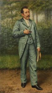 MATTELE Gustave,Portrait d'homme au canotier, JB DE GROOTE,1904,Chayette et Cheval 2019-03-07