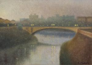 MATTEODA Silvio 1886-1977,Scorcio cittadino con ponte,Minerva Auctions IT 2015-11-26