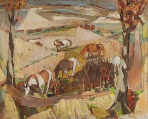 MATTERN Karl 1892-1969,grazing animals,1960,Jackson's US 2020-06-24