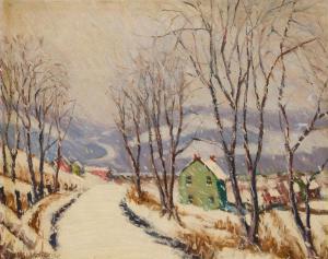 MATTERN Walter I.,Pennsylvania mill in a winter landscape,John Moran Auctioneers 2024-11-12