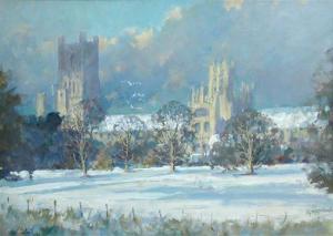 MATTHEWS E P,Ely Cathedral in the Snow; and View from a Hilltop,Cheffins GB 2013-06-19