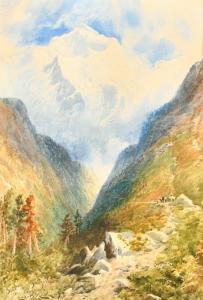 MATTHEWS Edward,Summer in Switzerland The Jung Fran,1889,John Nicholson GB 2022-08-03