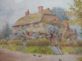 MATTHEWS James 1800-1900,village scene with cottage and pigeons 'At Pett, S,Cuttlestones 2018-11-22
