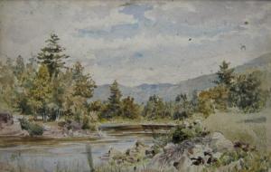 MATTHEWS Marmaduke 1837-1913,River Landscape,Westbridge CA 2016-12-11