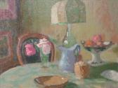 MATTHEWS Philip 1916-1984,A table still lifewith fruit flowers and a lamp,Dreweatt-Neate 2005-11-16