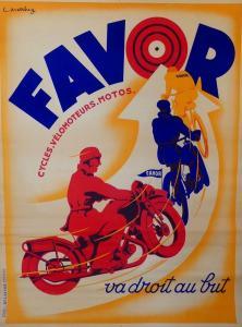 Matthey L,FAVOR CYCLES-VÉLOMOTEURS-MOTOS « VA DROIT AU BUT »,1950,Yann Le Mouel FR 2022-07-08