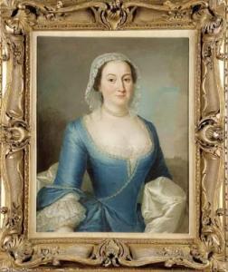MATTHIEU Rosina Ludovica 1748-1795,Femme de qualité à la robe bleue,Mercier & Cie FR 2009-10-11