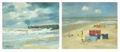 MATTHIJSSENS RENE 1900-1900,Beach view with the Ostend pier,Bernaerts BE 2010-06-21