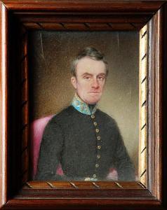 MATTIAS 1800-1860,Man´s portrait in uniform,1850,Vltav CZ 2017-05-28