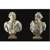 Mattieli Lorenzo,A PAIR OF "BIANCONE DI POVE" MARBLE BUSTS OF A PHI,1705,Sotheby's 2007-12-05