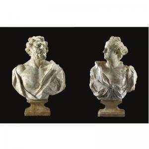 Mattieli Lorenzo,A PAIR OF "BIANCONE DI POVE" MARBLE BUSTS OF A PHI,1705,Sotheby's 2007-12-05