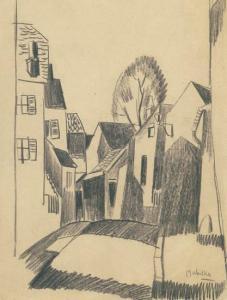 MATULKA Jan 1890-1972,The Village.,1935,Swann Galleries US 2009-11-20