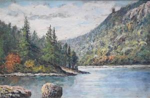 MATZOW Frederick 1861-1938,lake with path,Nadeau US 2022-03-26