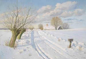 MAU Voldemar 1892-1952,A Winter Landscape in the Sunshine,1892,Palais Dorotheum AT 2013-02-07