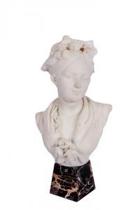 MAUBACH ADOLPHE 1800-1900,Buste de femme au chapeau,1900,Boisgirard - Antonini FR 2022-02-23