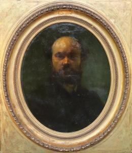 MAUGEY claude charles 1824-1870,Portrait d'homme barbu,1864,Auxerre Enchères FR 2020-09-06
