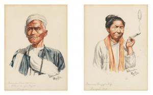 MAUNG SU Yatanabon 1903-1966,Four portraits of Burmese sitters including a prie,Bonhams 2021-09-14