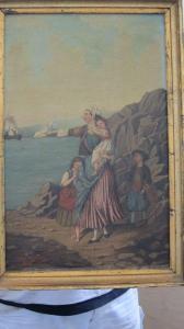 MAURAC Emile,Femme et enfant regardant partir un pecheur,1868,Damien Leclere FR 2013-09-06