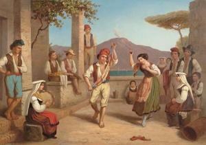 maurand charles 1860-1880,Danseurs à Naples,Galerie Koller CH 2006-12-01
